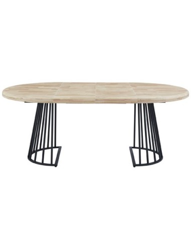 MESA COMEDOR REDONDA EXTENSIBLE 120 - 160 - 200 CM BRAD NORDISH / NEGRO
