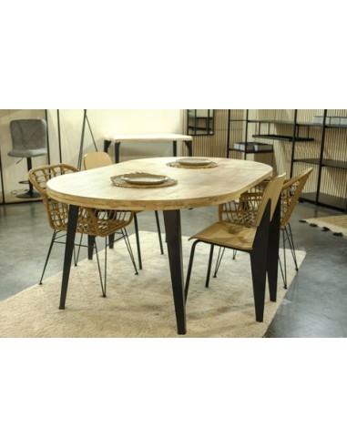 MESA COMEDOR REDONDA EXTENSIBLE BERG 120 - 160 - 200 CM ROBLE NORDISH / NEGRO