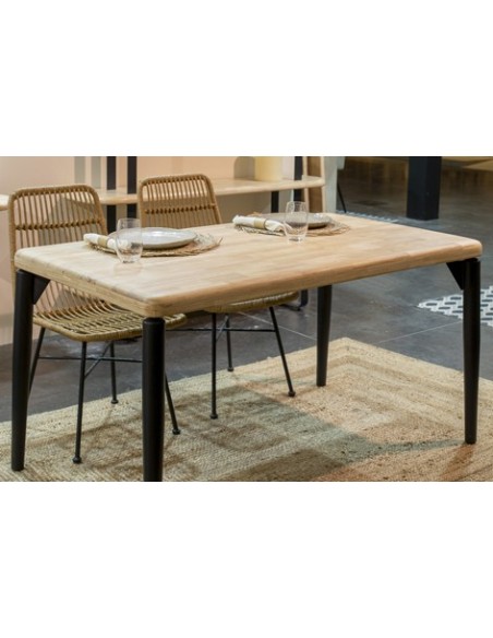 MESA COMEDOR FIJA MOON 140 x 80 CM NORDISH / NEGRO