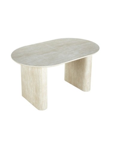 MESA COMEDOR OVAL EXTENSIBLE 150 - 190 - 230 CM PIETRA TRAVERTINO
