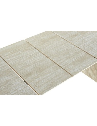 MESA COMEDOR OVAL EXTENSIBLE 150 - 190 - 230 CM PIETRA TRAVERTINO