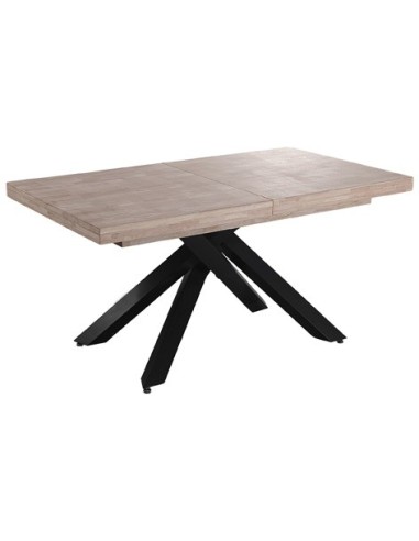 MESA COMEDOR EXTENSIBLE XENA 160 - 200 - 240 x 90 CM  ROBLE HONEY / NEGRO
