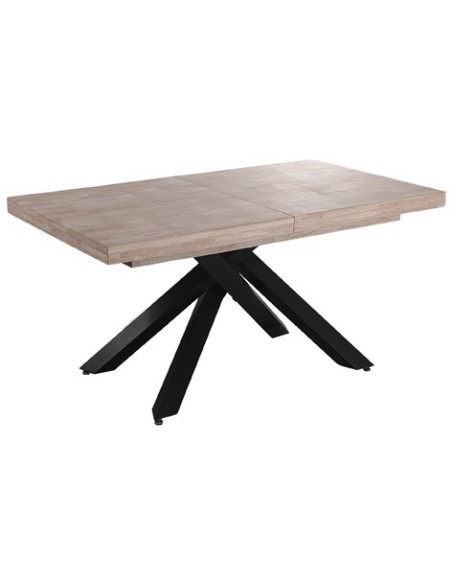 MESA COMEDOR EXTENSIBLE XENA 160 - 200 - 240 x 90 CM  ROBLE HONEY / NEGRO