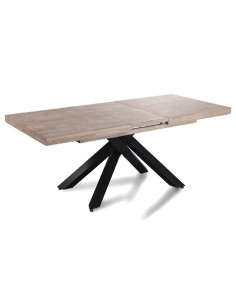 MESA COMEDOR EXTENSIBLE XENA 160 - 200 - 240 x 90 CM  ROBLE HONEY / NEGRO 2