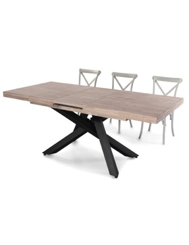 MESA COMEDOR EXTENSIBLE XENA 160 - 200 - 240 x 90 CM  ROBLE HONEY / NEGRO