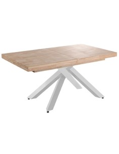 MESA COMEDOR EXTENSIBLE XENA 160 - 200 - 240 x 90 CM  ROBLE NORDISH / BLANCO