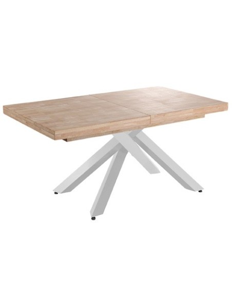 MESA COMEDOR EXTENSIBLE XENA 160 - 200 - 240 x 90 CM  ROBLE NORDISH / BLANCO