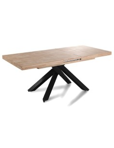 MESA COMEDOR EXTENSIBLE XENA 160 - 200 - 240 x 90 CM  ROBLE NORDISH / NEGRO 2