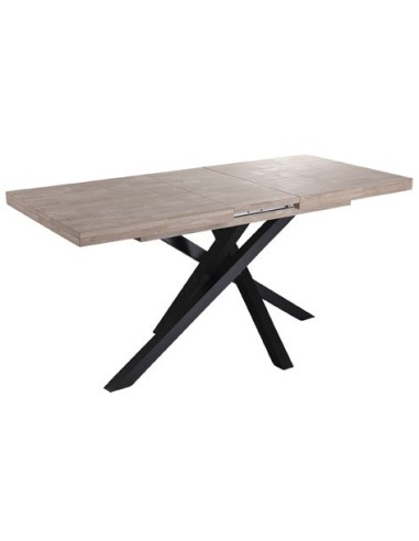 MESA COMEDOR EXTENSIBLE XENA 140 - 180 - 220 x 90 CM  ROBLE HONEY / NEGRO