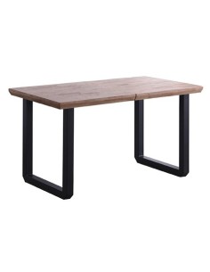 MESA COMEDOR EXTENSIBLE ROMA 140 - 180 - 220 x 80 CM ROBLE HONEY / NEGRO