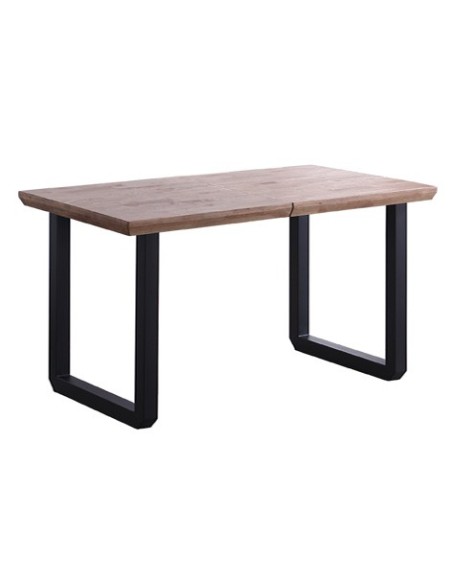 MESA COMEDOR EXTENSIBLE ROMA 140 - 180 - 220 x 80 CM ROBLE HONEY / NEGRO