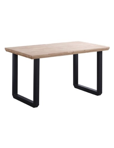 MESA COMEDOR EXTENSIBLE ROMA 140 - 180 - 220 x 80 CM  ROBLE NORDISH / NEGRO