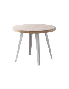 MESA COMEDOR REDONDA EXTENSIBLE BERG 100 - 140 - 180 CM ROBLE NORDISH / BLANCO