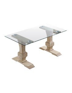MESA COMEDOR VERSALLES 160 x 90 CM  CRISTAL / NORDISH
