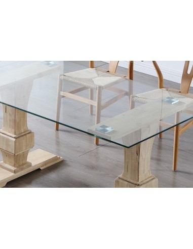 MESA COMEDOR VERSALLES 160 x 90 CM  CRISTAL / NORDISH
