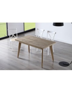MESA COMEDOR FIJA GENOVA 150 x 90 CM  MADERA ROBLE HONEY 2