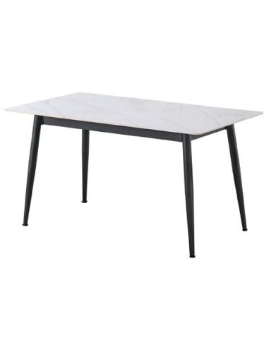 MESA COMEDOR FIJA BERNA 140 x 80 CM CERAMIC BLANCO