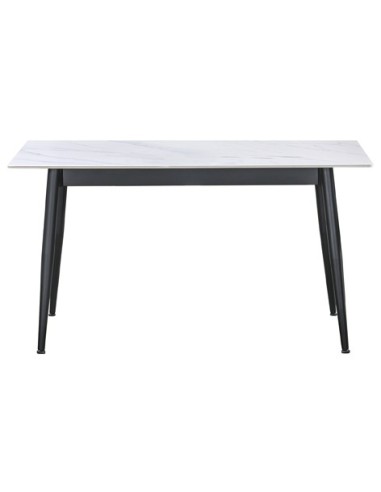 MESA COMEDOR FIJA BERNA 140 x 80 CM CERAMIC BLANCO