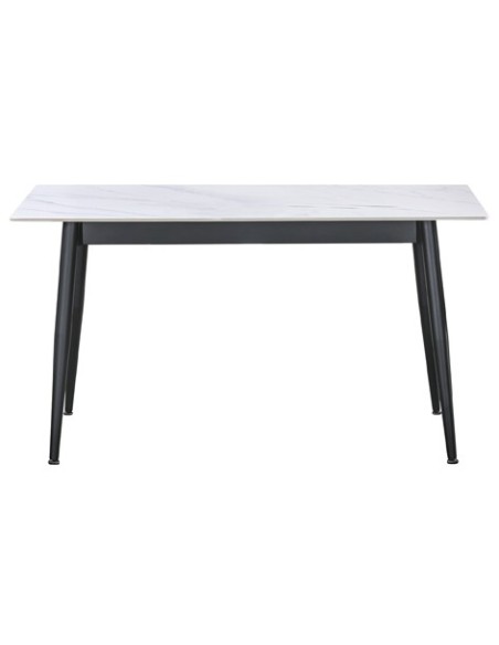 MESA COMEDOR FIJA BERNA 140 x 80 CM CERAMIC BLANCO