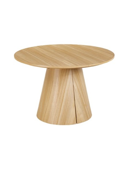 MESA COMEDOR REDONDA EXTENSIBLE DAMIANO 120 - 160 - 200 x 120 CM OAK