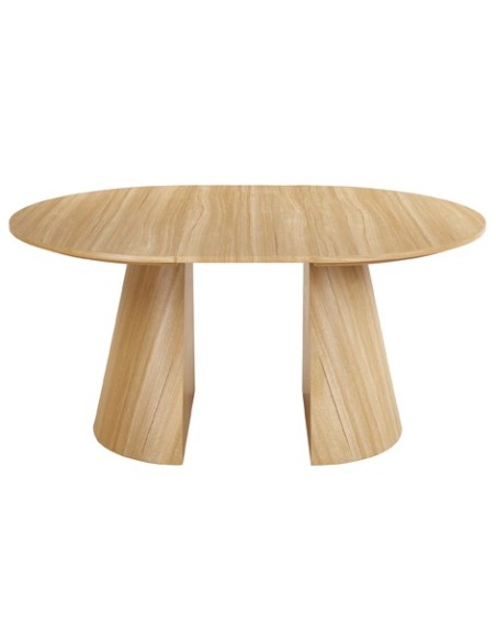 MESA COMEDOR REDONDA EXTENSIBLE DAMIANO 120 - 160 - 200 x 120 CM OAK