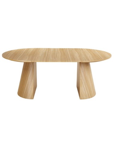 MESA COMEDOR REDONDA EXTENSIBLE DAMIANO 120 - 160 - 200 x 120 CM OAK