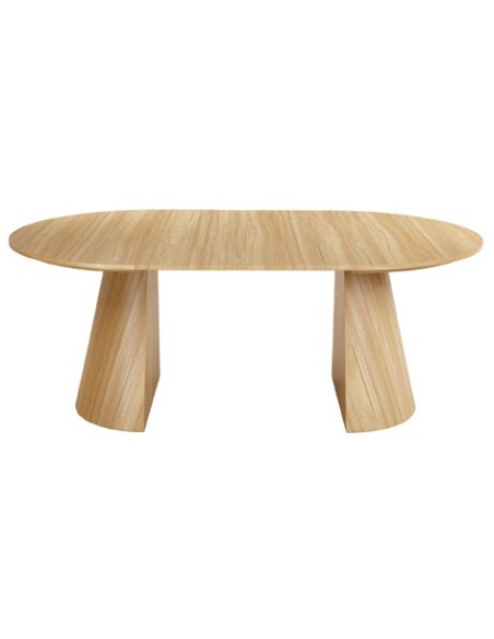 MESA COMEDOR REDONDA EXTENSIBLE DAMIANO 120 - 160 - 200 x 120 CM OAK