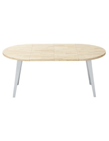 MESA COMEDOR REDONDA EXTENSIBLE BERG-E 100 - 140 - 180 CM ROBLE NORDISH / BLANCO