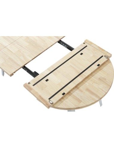 MESA COMEDOR REDONDA EXTENSIBLE BERG-E 100 - 140 - 180 CM ROBLE NORDISH / BLANCO