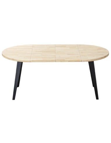 MESA COMEDOR REDONDA EXTENSIBLE BERG-E 100 - 140 - 180 CM ROBLE NORDISH / NEGRO