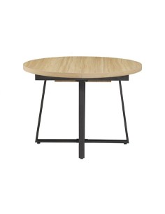 MESAS COMEDOR REDONDA EXTENSIBLE SOFIA 110 - 160 x 110 CM OAK / NEGRO 2