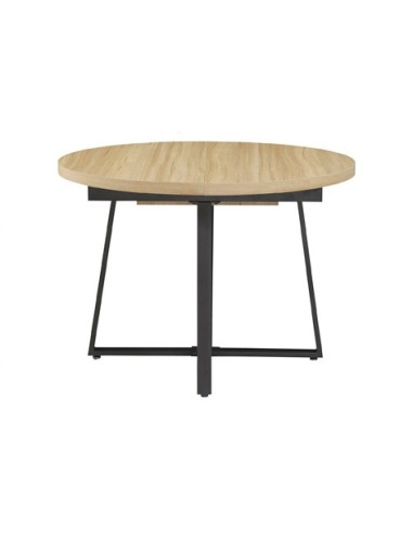 MESAS COMEDOR REDONDA EXTENSIBLE SOFIA 110 - 160 x 110 CM OAK / NEGRO