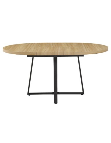MESAS COMEDOR REDONDA EXTENSIBLE SOFIA 110 - 160 x 110 CM OAK / NEGRO