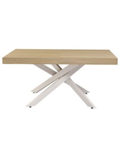 MESA COMEDOR EXTENSIBLE LEONARDO 160 - 240 X 90 CM OAK / BLANCO 2