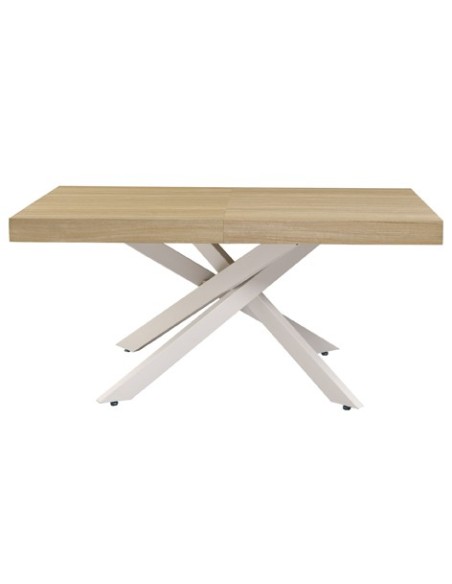 MESA COMEDOR EXTENSIBLE LEONARDO 160 - 240 X 90 CM OAK / BLANCO