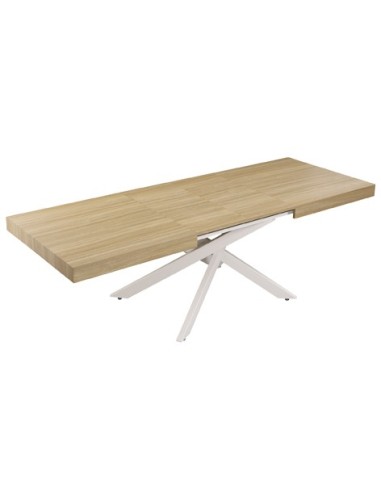 MESA COMEDOR EXTENSIBLE LEONARDO 160 - 240 X 90 CM OAK / BLANCO