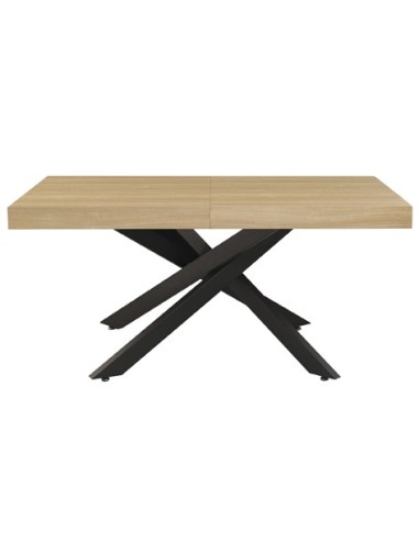 MESA COMEDOR EXTENSIBLE LEONARDO 160 - 240 X 90 CM OAK / NEGRO