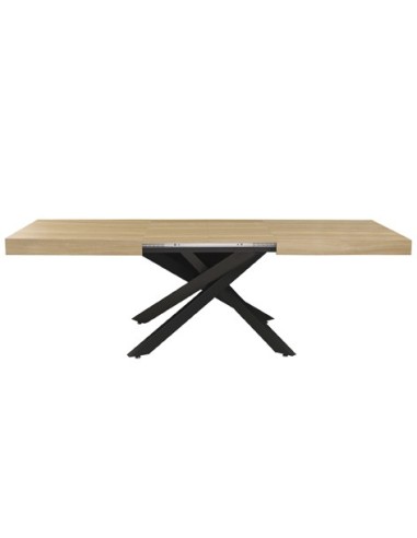 MESA COMEDOR EXTENSIBLE LEONARDO 160 - 240 X 90 CM OAK / NEGRO