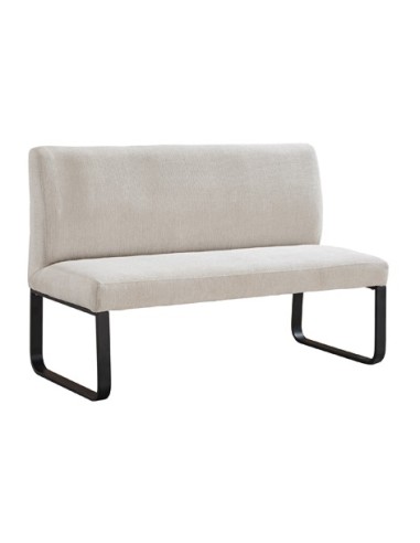 BANCO TAPIZADO CON RESPALDO SHARE TEJIDO BEIGE