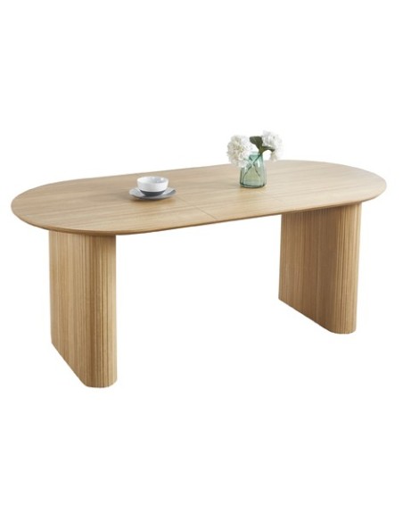 MESA COMEDOR OVAL EXTENSIBLE 150 - 190 - 230 CM PIETRA OAK