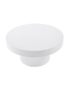 MESA BAJA REDONDA 90 CM MICROCEMENTO BLANCO 2