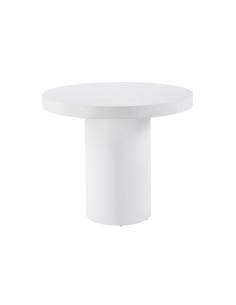 MESA REDONDA 90 CM MICROCEMENTO BLANCO