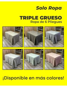 Varios Colores - Triple Grueso Antimanchas 6 Pliegues