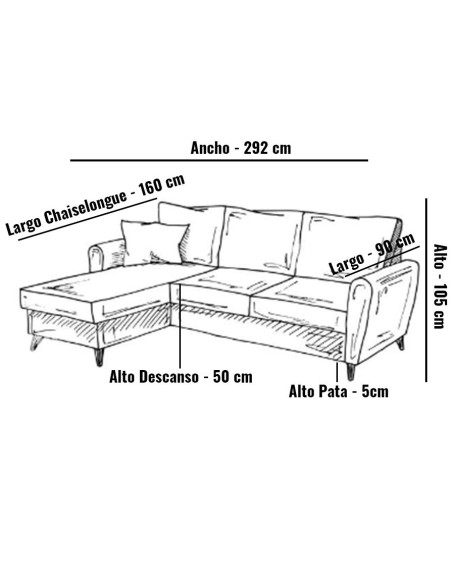 Sofá Chaiselongue Live