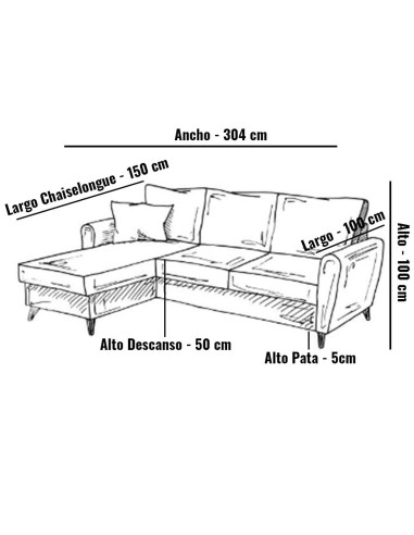 Sofá Chaiselongue Zenit