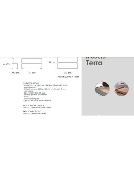 Sofá cama con arcón clic clac- Terra