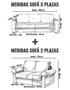 Sofá 3 + 2 Plazas Buenos Aires 2
