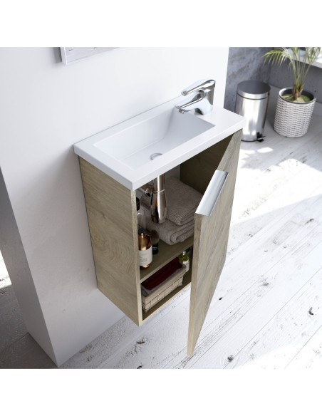 MINI Mueble  40 1p + espejo + LAVABO R. ALASKA