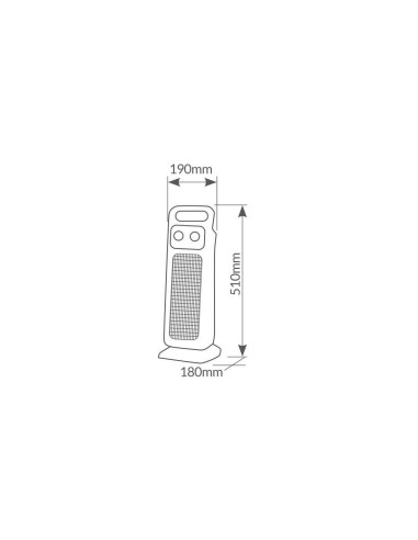 Calefactor Vertical Giratorio Cerámico GSC – 2000 W