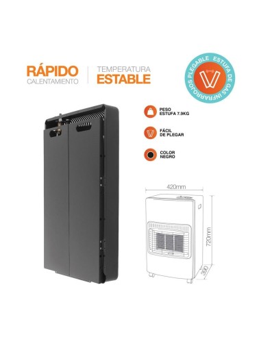 Estufa de Gas Infrarrojos Plegable GSC 4200 W (301010009)